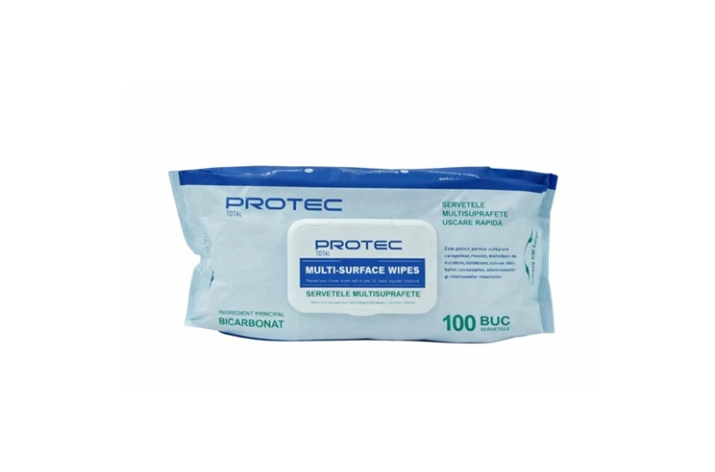 Șervețele Umede Multisuprafețe Bicarbonat 100Buc Protec